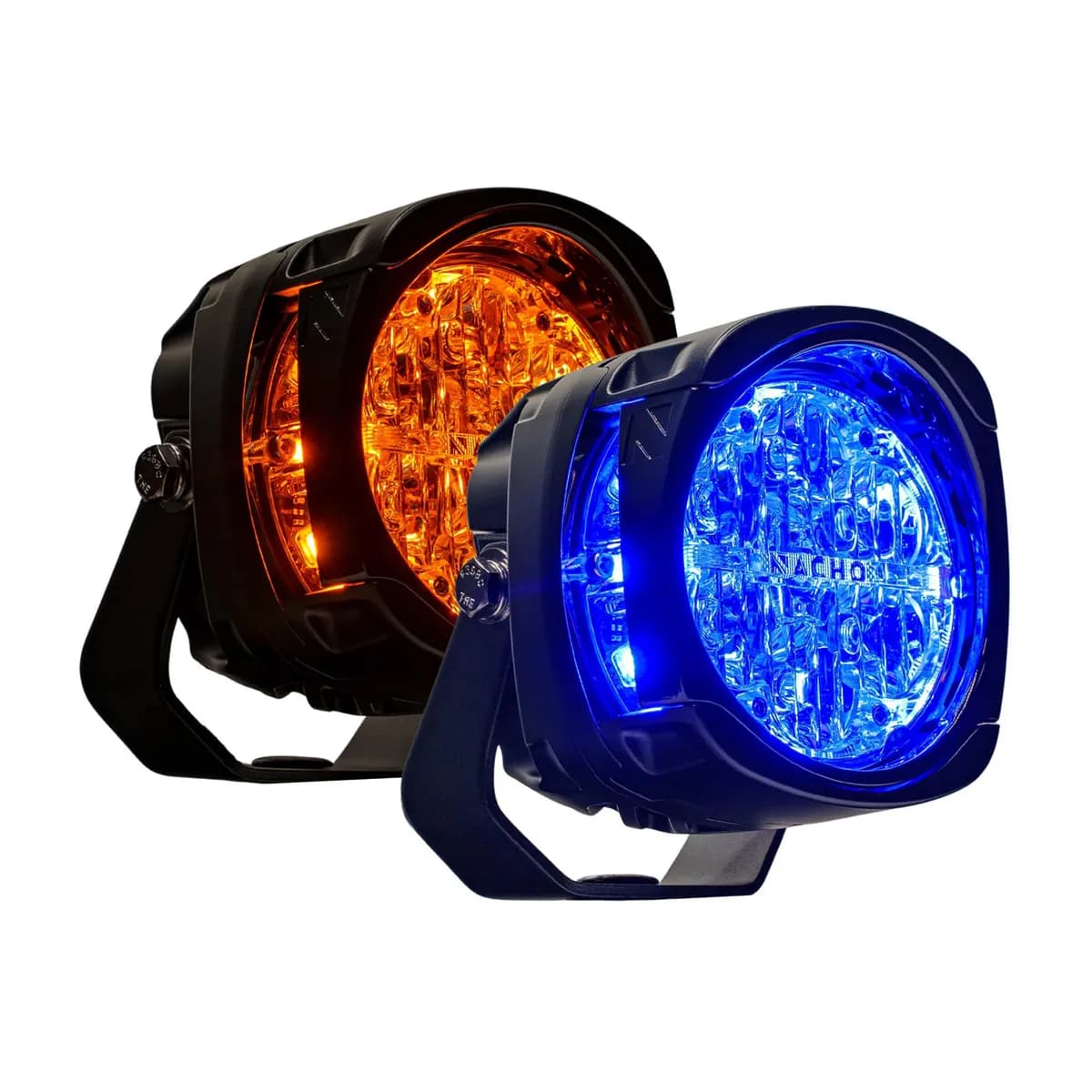 Nacho Offroad Technology Quatro Chase LED Lights - Amber/Blue