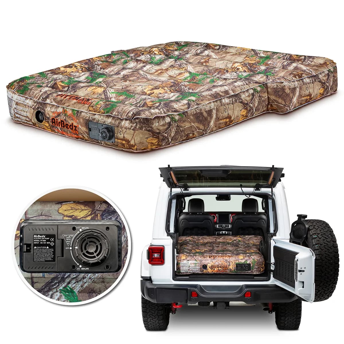 AirBedz PPI-CMO_XUV SUV Jeep, Suv & Crossover Air Mattress w/ Built in Pump & Rechargeable Battery