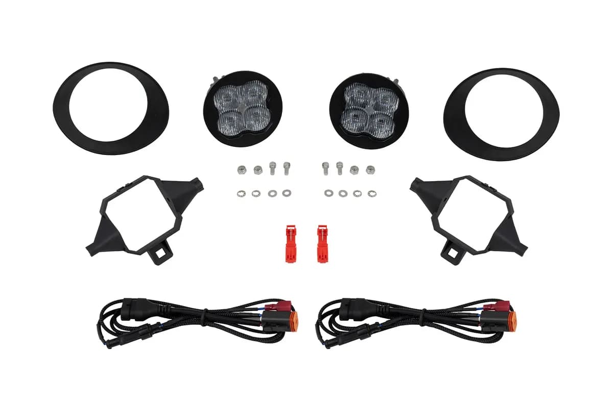 SS3 SAEDOT Type TS Fog Light Kit Cool White 6000K Pro 36 watts White SAE Fog Diode Dynamics