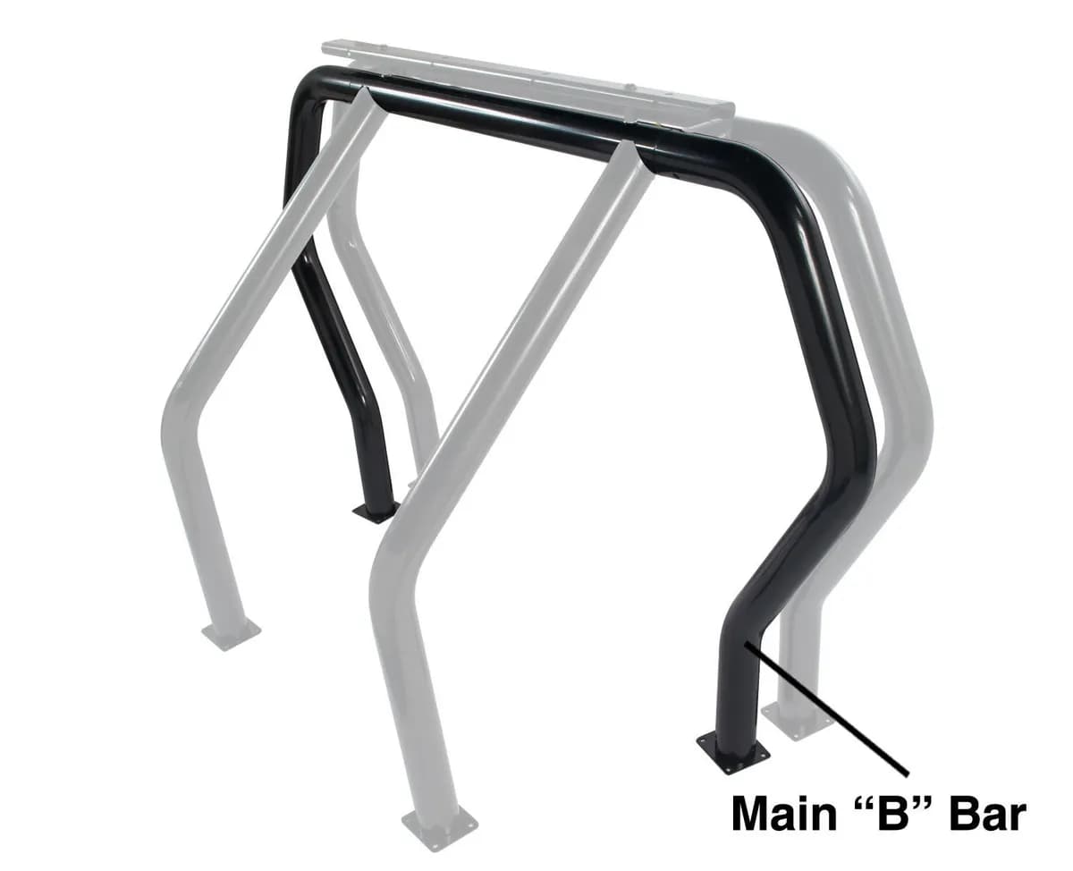 Go Rhino 90002B - Bed Bar Component - B Main Bar - Black Powdercoat
