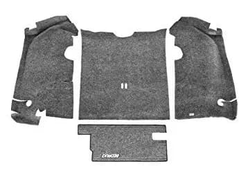 9706 Wrangler 4pc Rear Carpet Cargo Kit Grey Bedrug Includes Tailgate