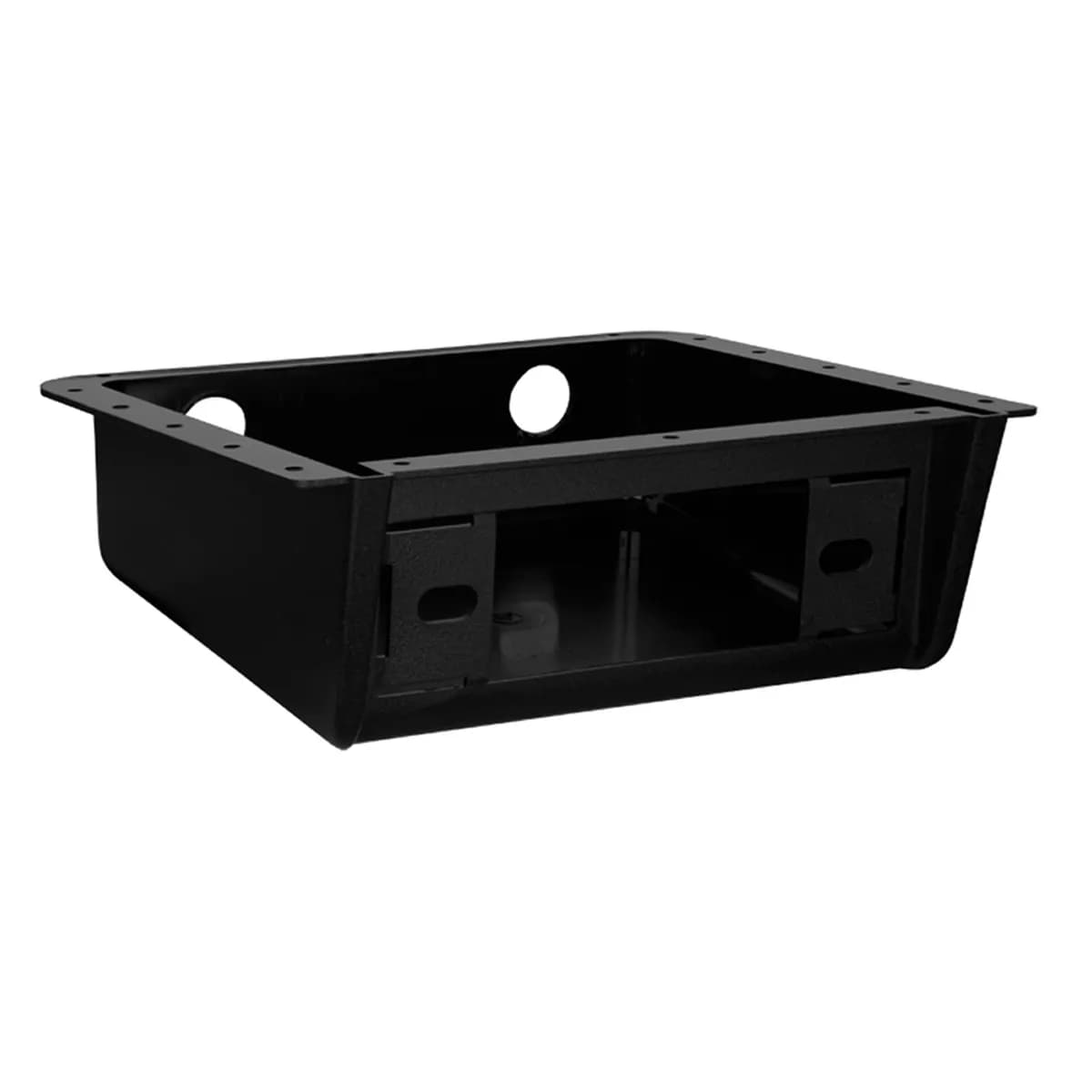 Universal Under Dash/CD Housing; 3.5 in. Height x 10 in. Width x 9 in. Deep; For 2-Shaft/DIN; High-Grade ABS Plastic;