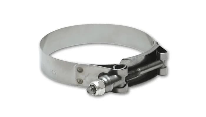 T-Bolt Clamps; 5.27 in. To 5.51 in. Clamp Range; 5 in. Matching Hose ID; 304 Stainless Steel; Pack Of 2;