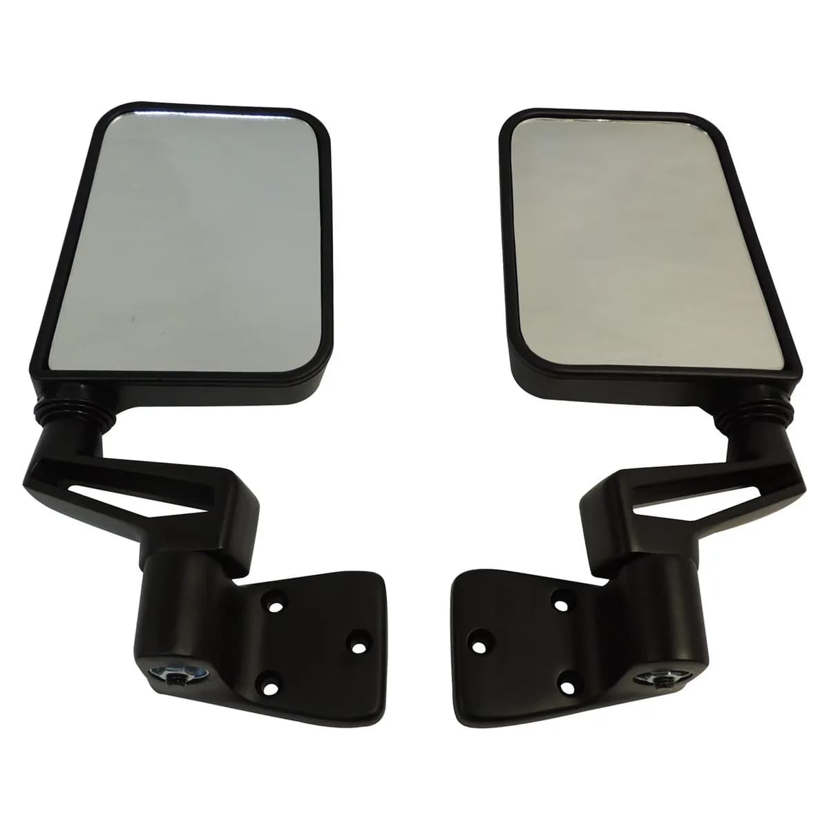 1987-1995 Wrangler YJ Black; Includes Left & Right Mirror. 1997-2006 Wrangler TJ Black; Includes Left & Right Mirror.