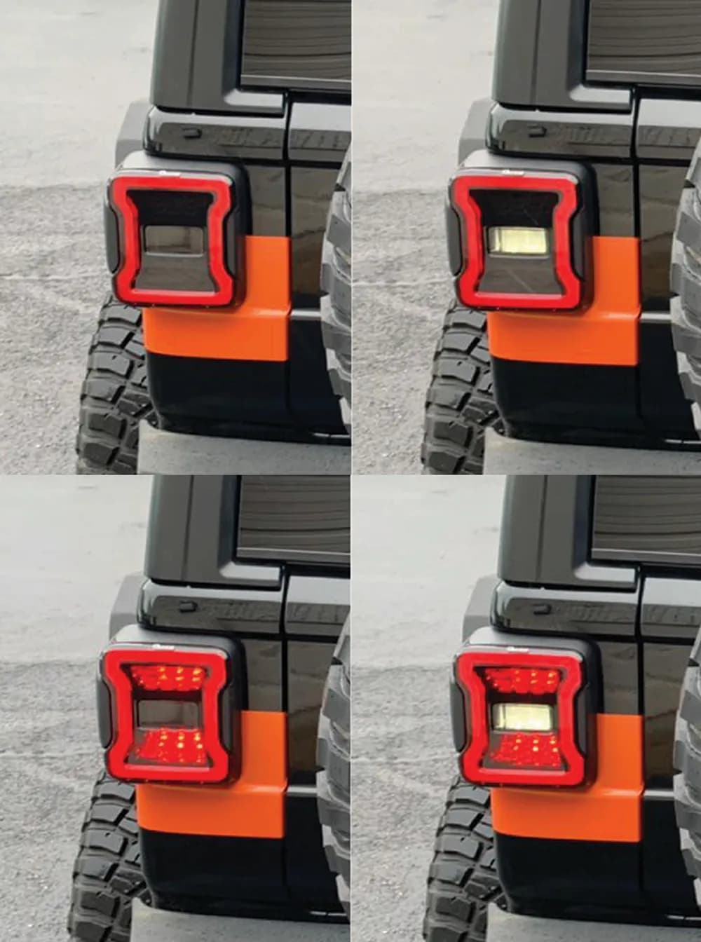 Quake LED - Qte558 - Jeep Wrangler JL Blackout LED Replacement Tail Lights For 2018-2019 Jeep Wrangler