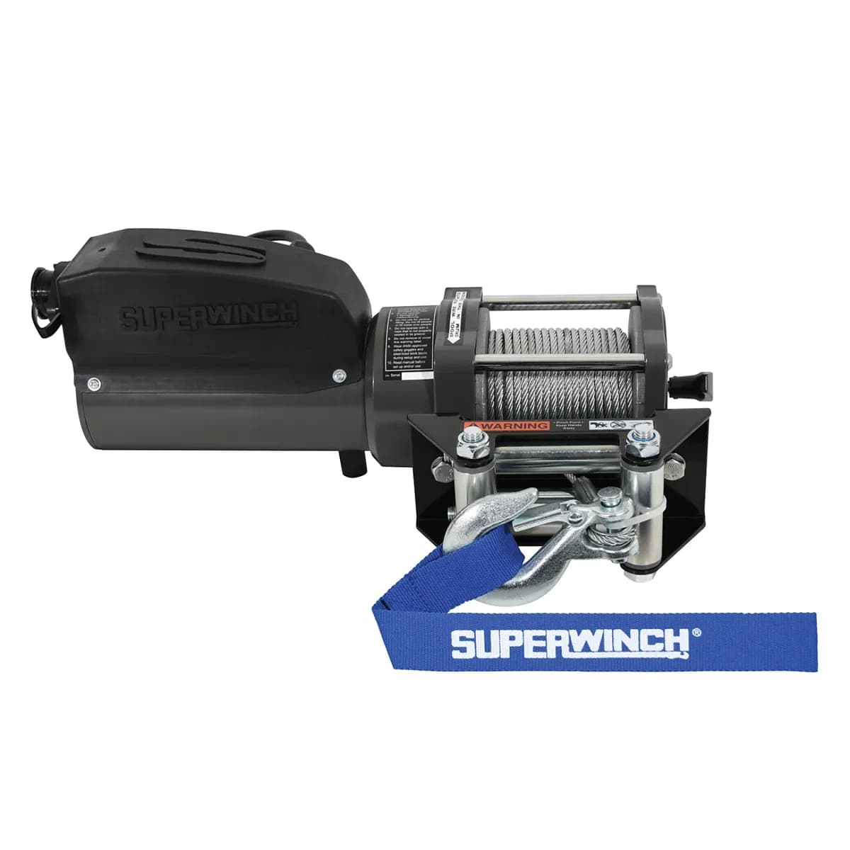 AC 1500 120V AC Winch with Steel Wire Rope Black - 1715001