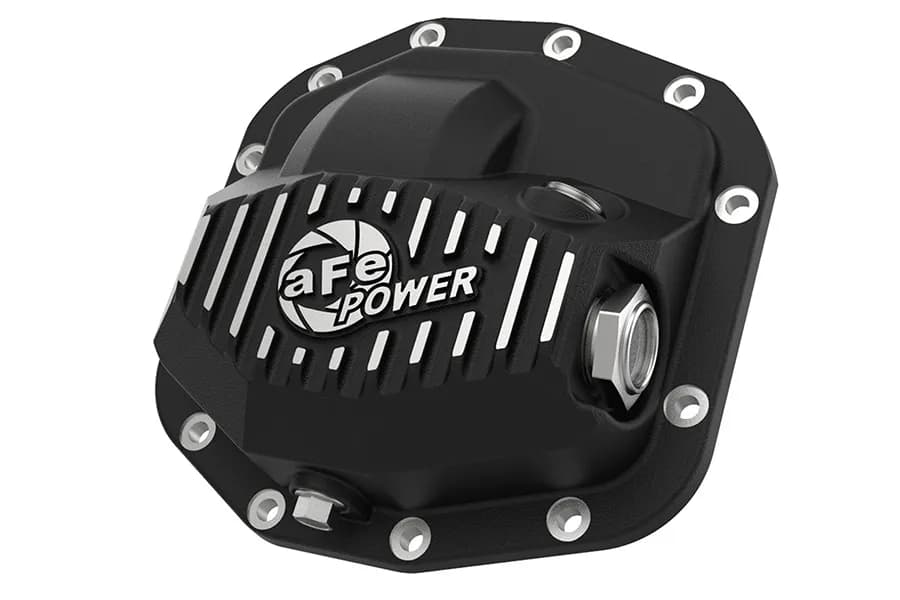 aFe POWER Pro Series Front Differential Cover - Black w/ Machined Fins, M186-12 - 2018-23 JL