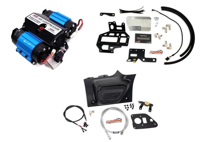 ARB Compressor w/ Grimm Offroad Bracket Kit and Charge Port Conversion Kit - JT/JL