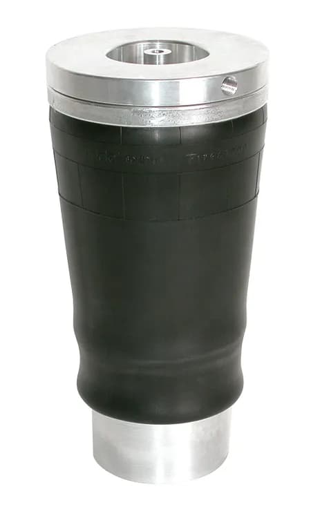 Ridetech 9100 Tapered Rolling Sleeve Air Spring 6.5 Inch Diameter W/ 1/4 Inch NPT Port Length Is 5.25 Inch Minimum 10 -10.5 Inch Ride Height And 15 Inch Maximum Load Capacity Is 2000 LbsAt 100 Psi Ridetech