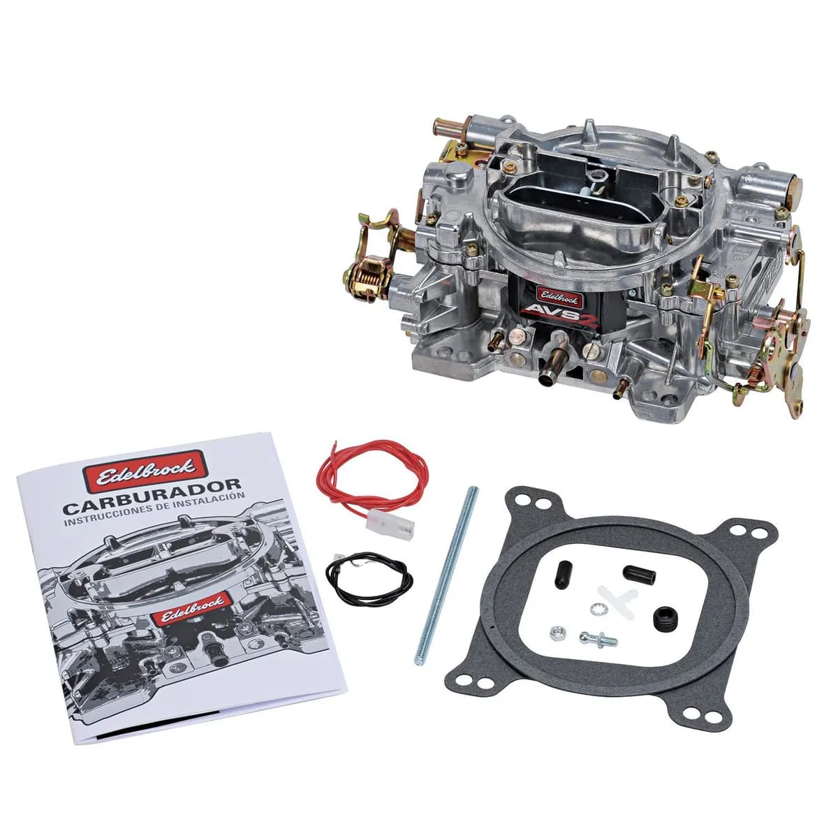 Edelbrock 1902 AVS2 500 CFM #1902 Carburetor with Manual Choke in Satin (non-EGR)