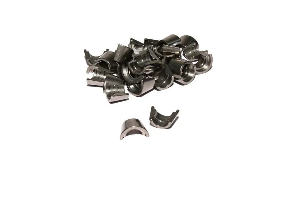 COMP Cams 638-16 Titanium Set of 16 - 10 Degree, 11/32, Single Groove Locks w/ Lash Cap Recess