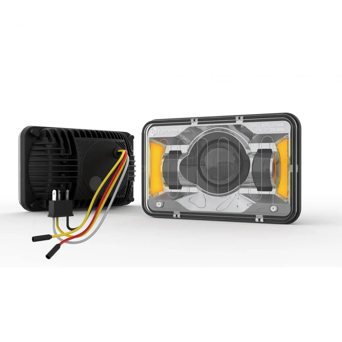 Triple Threat Heated 4x6 Low Beam Chrome