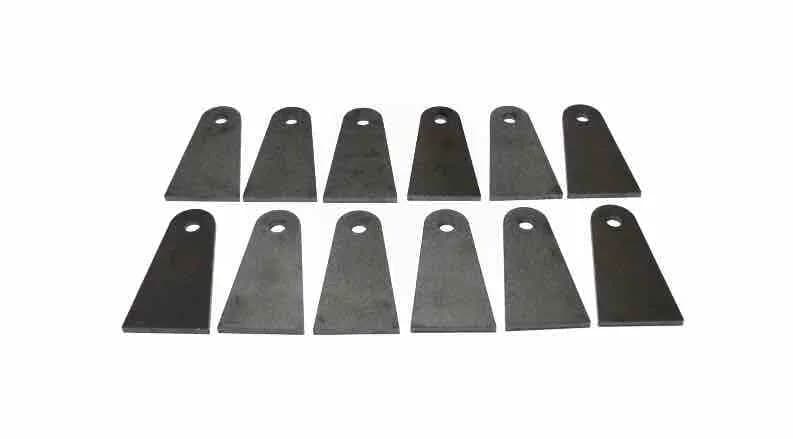 Tabs and Clevises, Weld On 0.750 Bore Straight Mount 12 Straight Tabs Three Link Suspension