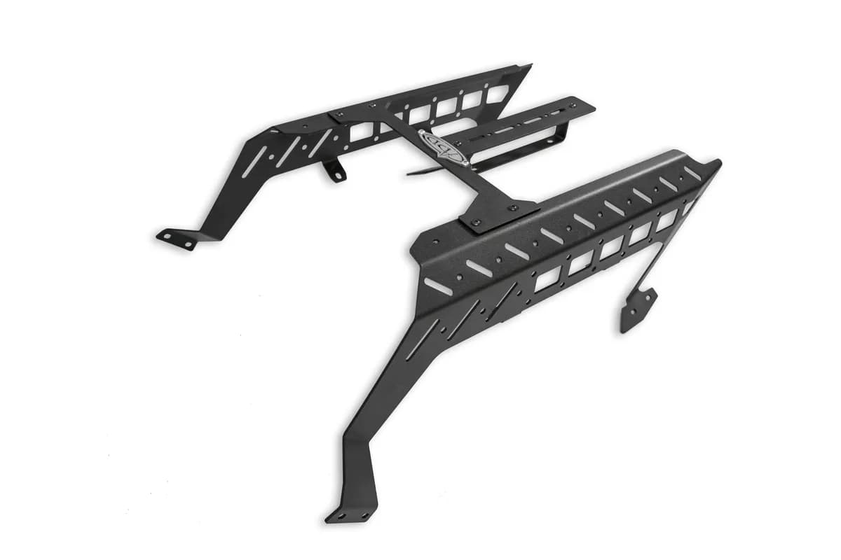 1520 F150/Raptor Center Console W/Bridge Cardinal Hammer Topcoat & Raw Brushed Ss Logo Full Set