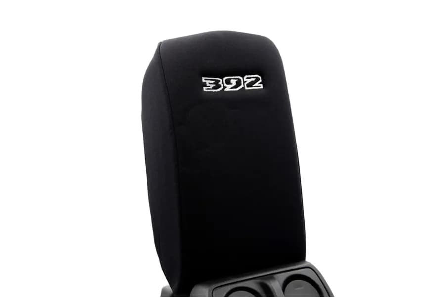 Distinction Applied Embroidered Center Console Armrest Cover - 392 -White DA_ARMREST_392_WHITE