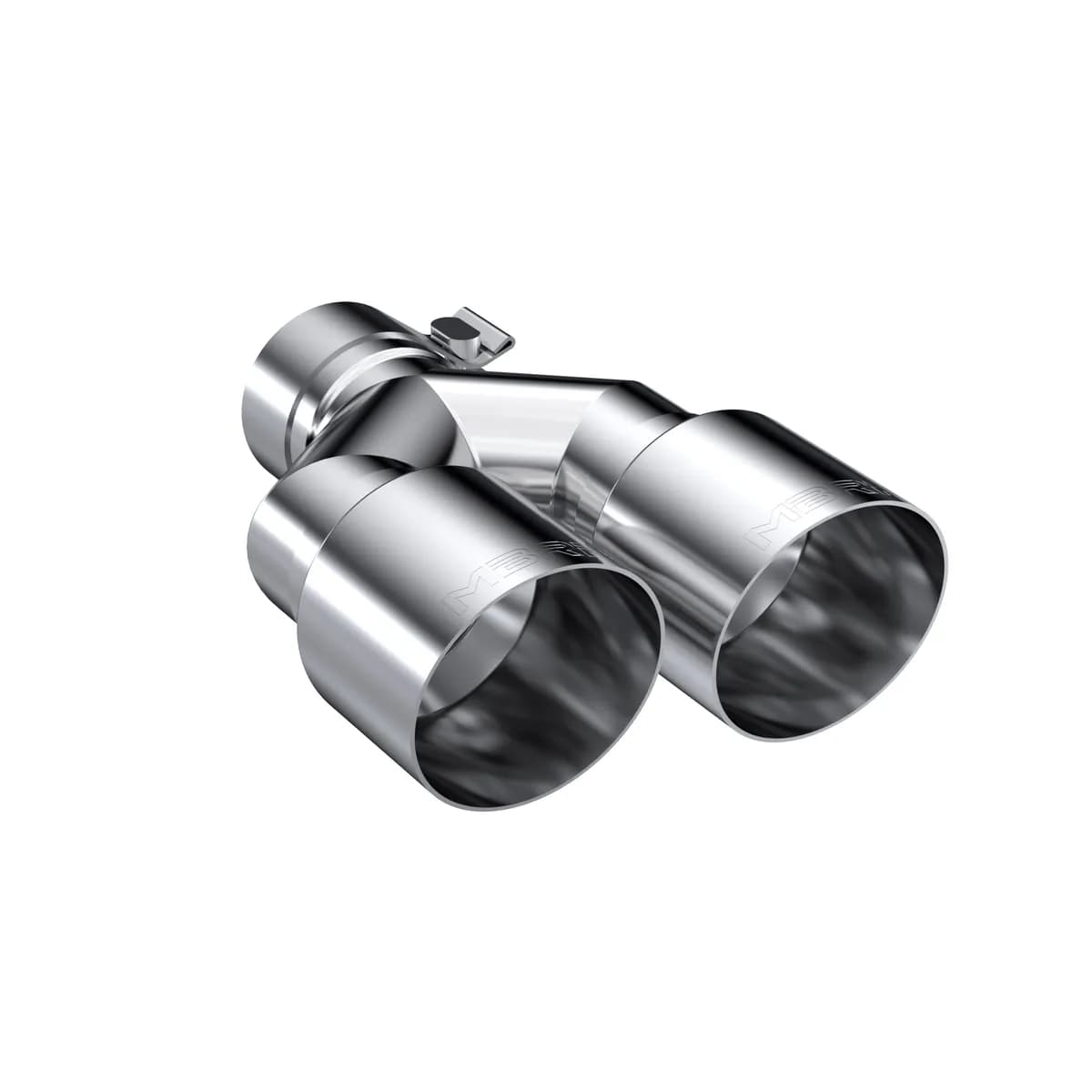 Armor Pro Exhaust Tip; 2.5 in. Inlet Diameter; Dual 3.5 in. Outlet Diameter Out Single Wall; T304 Stainless Steel;