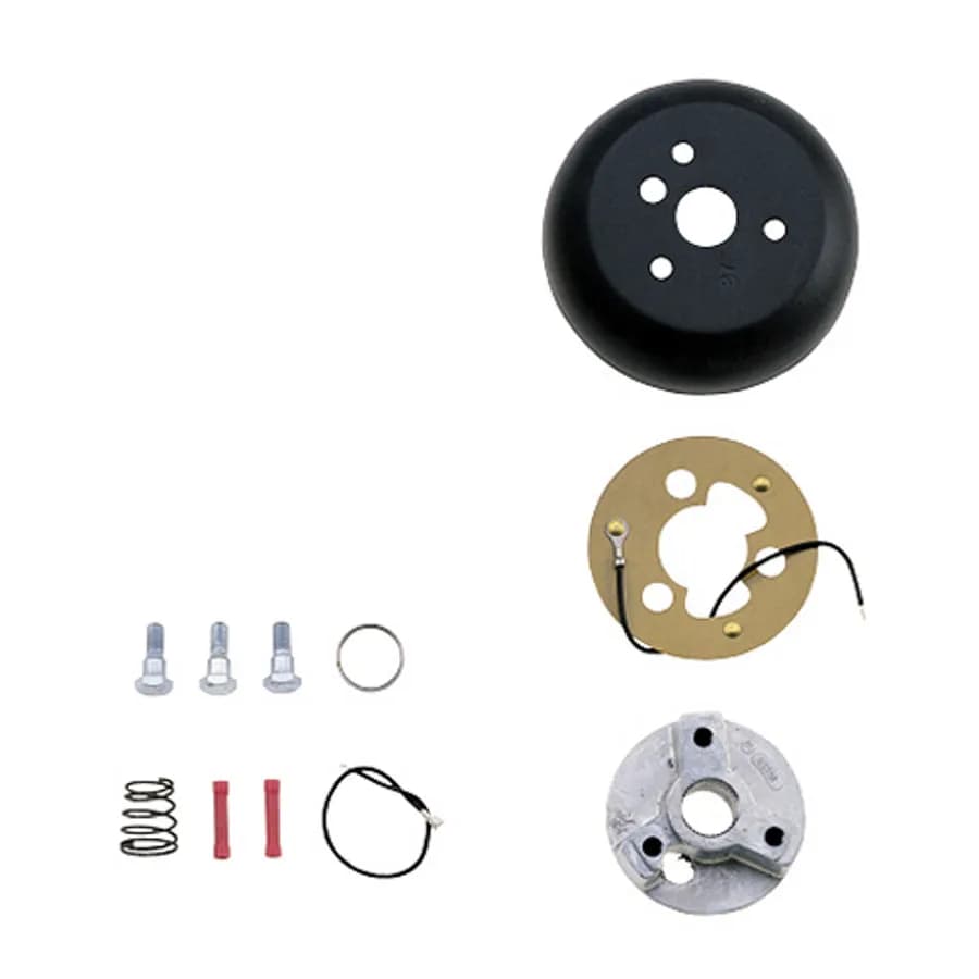 Steering Wheel Installation Kit; Matte Black; Not Designed for Vehicles w/Air Bag or Telescopic Column or Radio Controls/Cruise Controls Mounted on Steering Wheel;