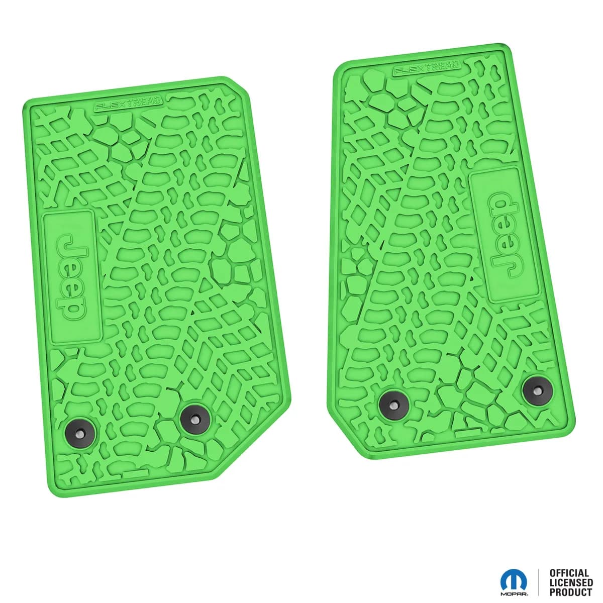 14-18 Jeep JK 2 Dr Front -Tire Tread/Scorched Earth Scene w/ JEEP Insert - Black w/ Red Insert