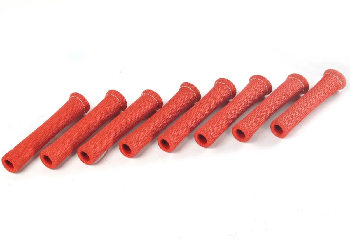 DEI PROtect-A-Boot 6in Spark Plug Boot PROtectors - Red 8-Pack
