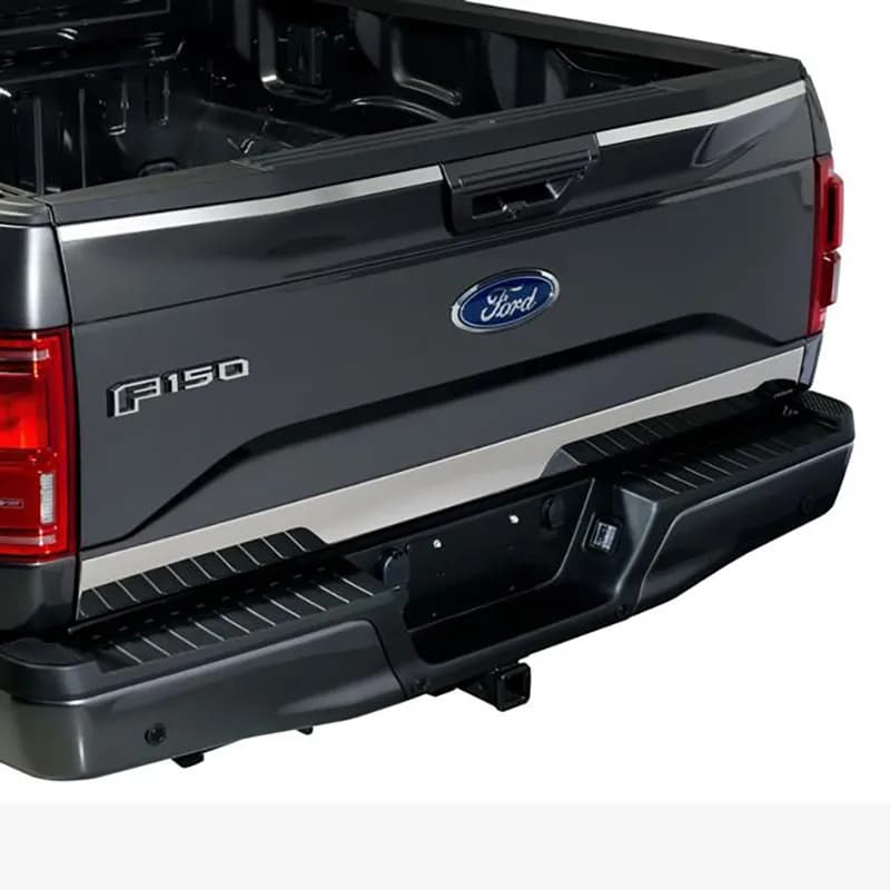 2021-2022 Ford F-150 - Stainless Steel - Upper Lower Tailgate Accent - 2 pcs. Trim Tailgate Accents Made in USA