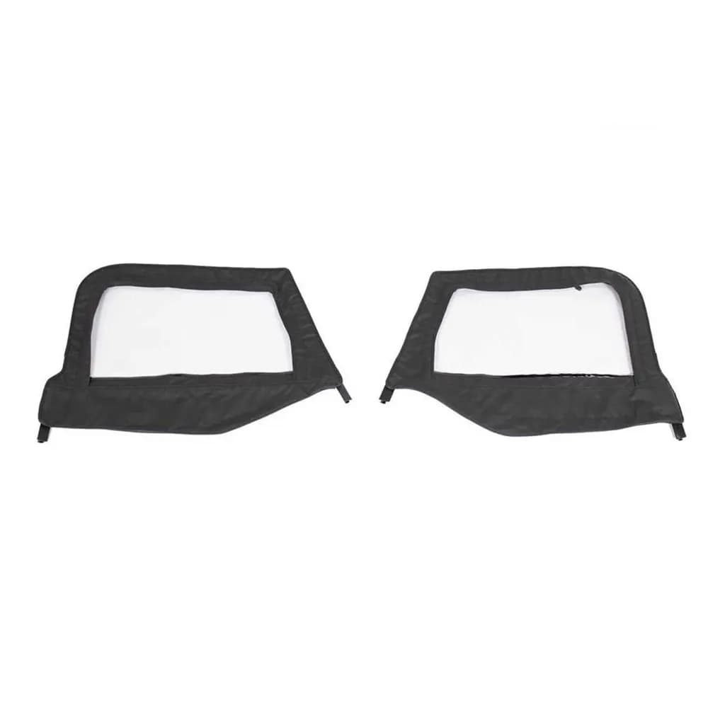 Jeep TJ Half Door Uppers Replacement Soft Upper Doors For 97-06 Wrangler TJ Black Pair King 4WD