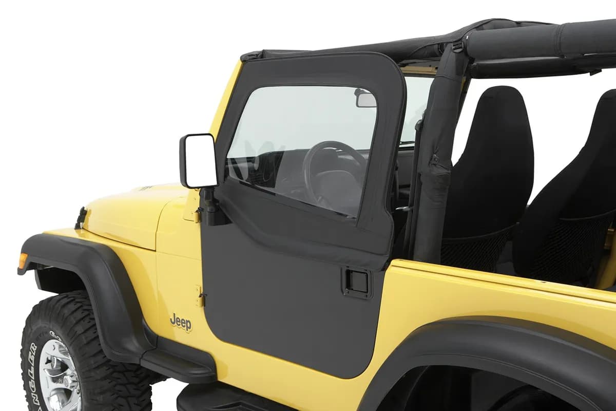 Black Denim Element Doors HighRock 4x4 Element Doors Upper Fabric Half-door Set Jeep 80-95 CJ7 & Wrangler; Fits Element Doors 51794, 51797 or 51808