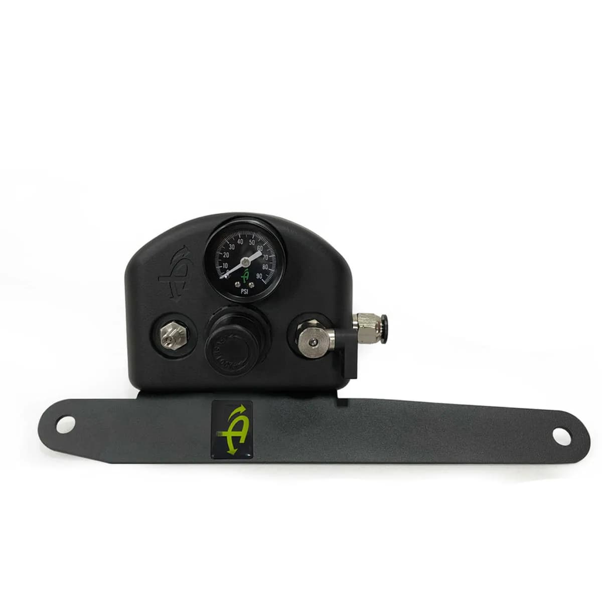 Jeep JK Tire Inflator System 4 Tire For 18-25 Jeep Wrangler 2/4 Door W/Engine Mount With Box, Fittings, Hoses and Storage Bag Black UP Down Air