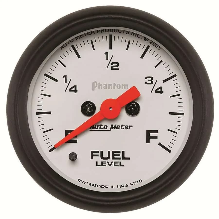 Gauge, Fuel Level, 2 1/16", 0-280O Programmable, Phantom