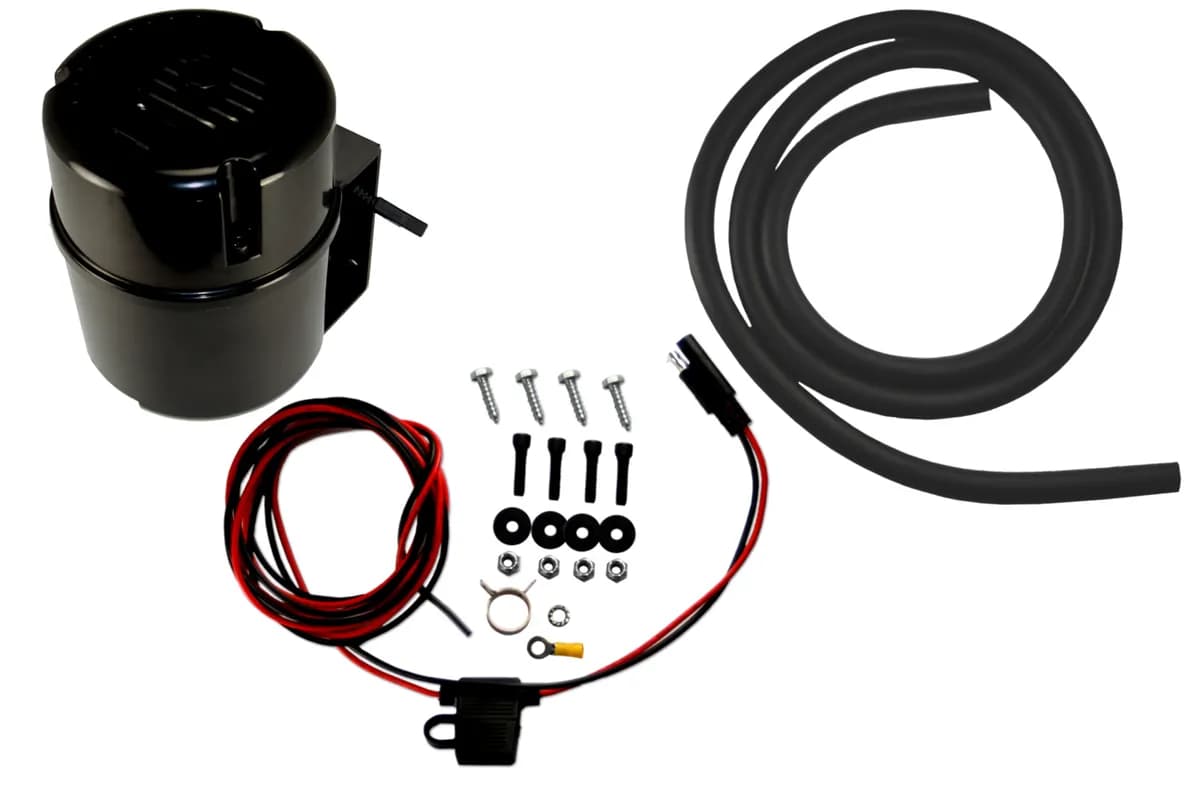 LEED Brakes Rotary electric vacuum pump kit with black canister