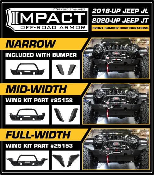 Icon Vehicle Dynamics Front Impact Series Mid Width Wing Kit