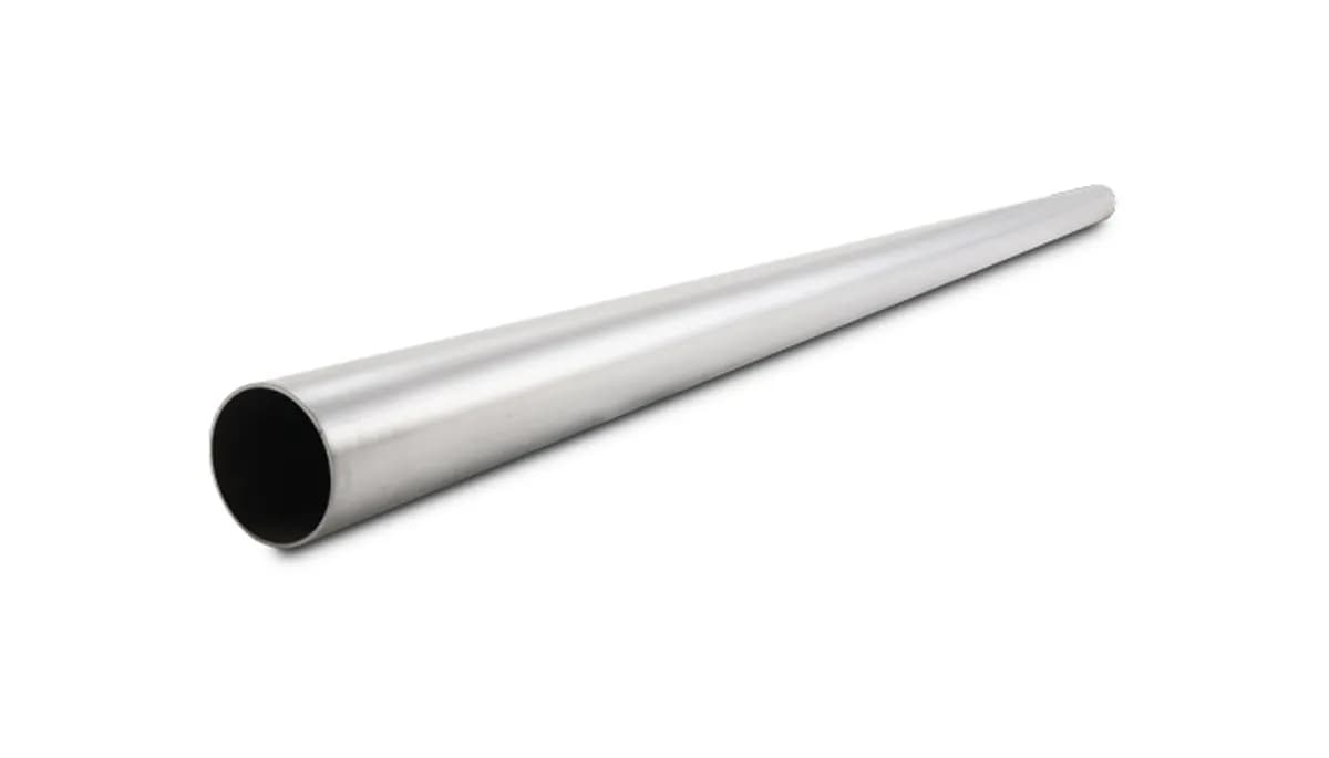 Straight Stainless Steel Tubing; 2.5 in. OD; 5 ft. Length; 0.065 in. Wall Thickness; 304 Stainless Steel; Brushed;
