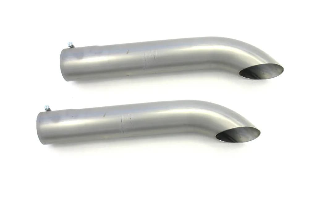 Patriot Exhaust Universal Side Tube Turnouts without Muffler - 20" Length / Raw Steel - H3817
