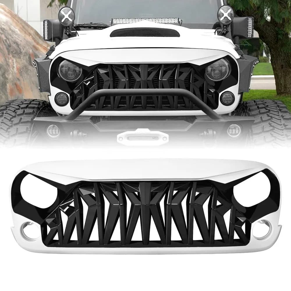 American Modified Amjpaa00111 Shark Grille - White Surround And Black Insert
