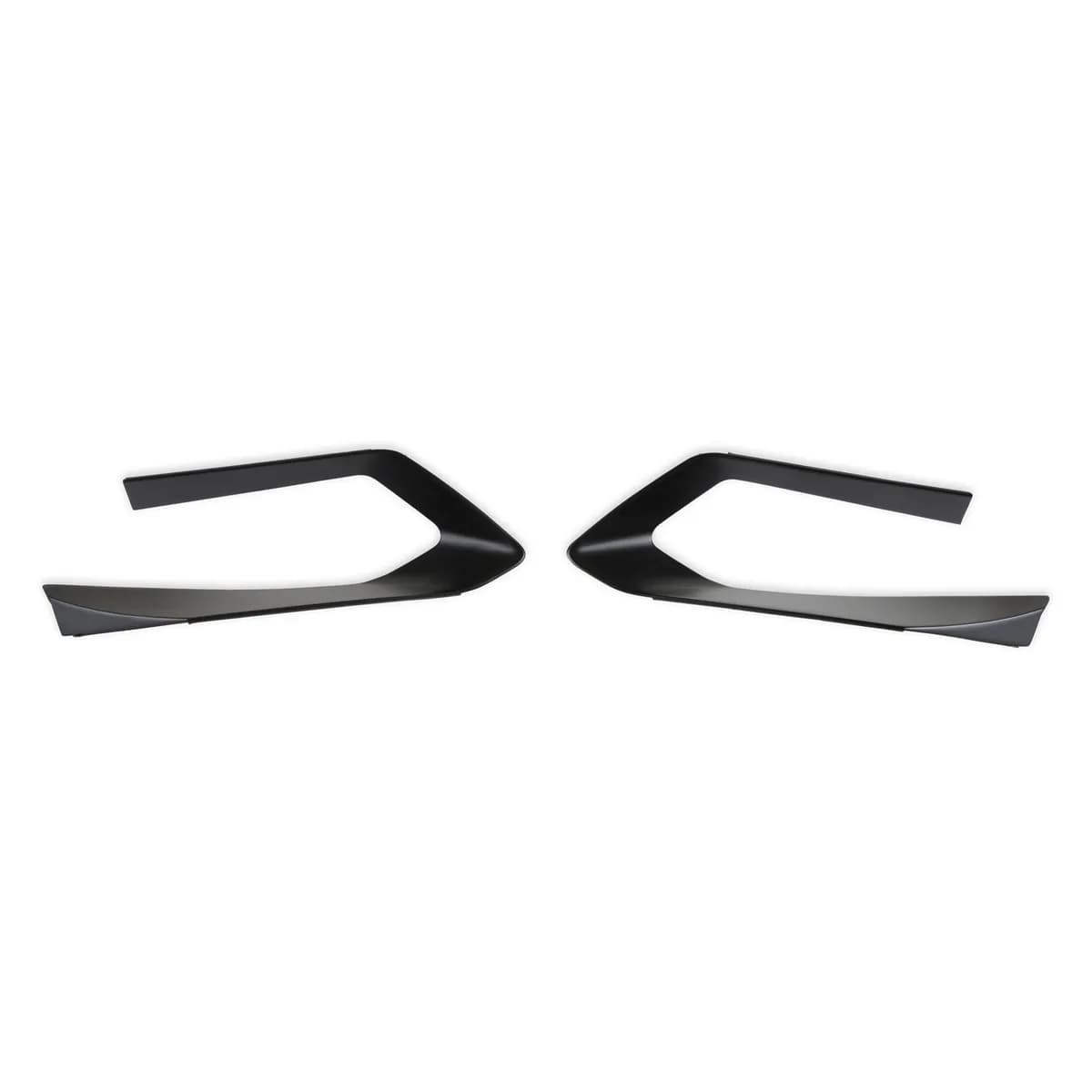 Lower Grille Inserts; ABS Plastic Material; No Hardware/Tools Required; Satin Black;