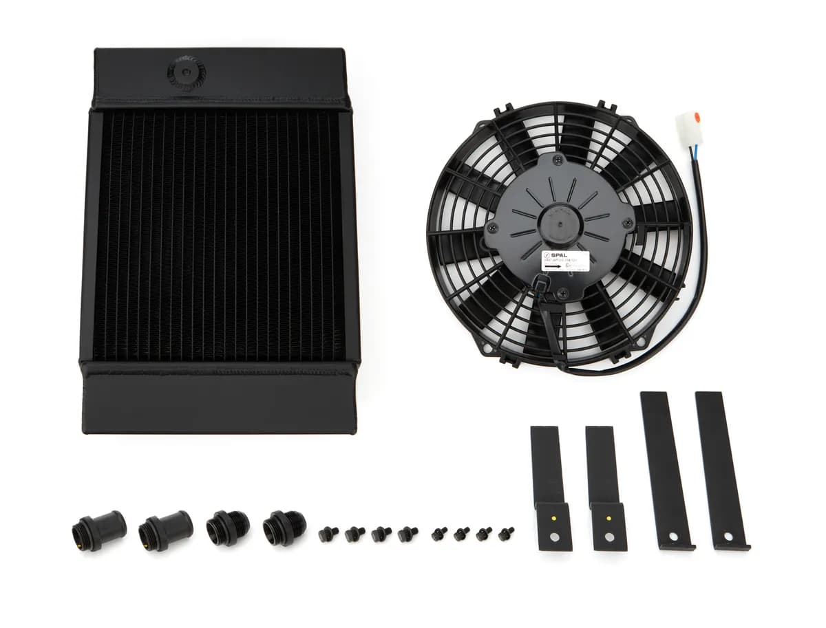 Csf Cooling - Racing & High Performance Division 7065b The King Cooler - Ultimate Drag Race Radiator w/ Spal Fan & Mounting Kit - Black