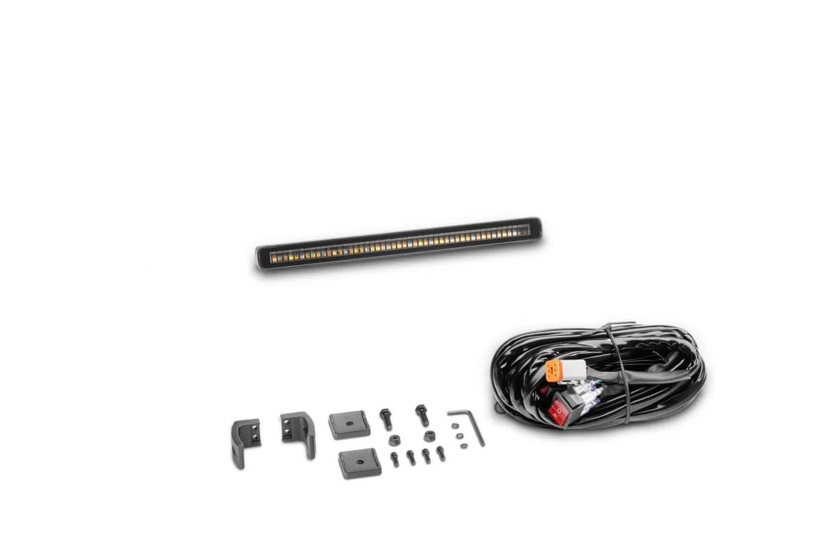 Go Rhino 750001014CBS Flash Series - 10 Multi-Function Slim LED Light Bar - White/Amber/Red