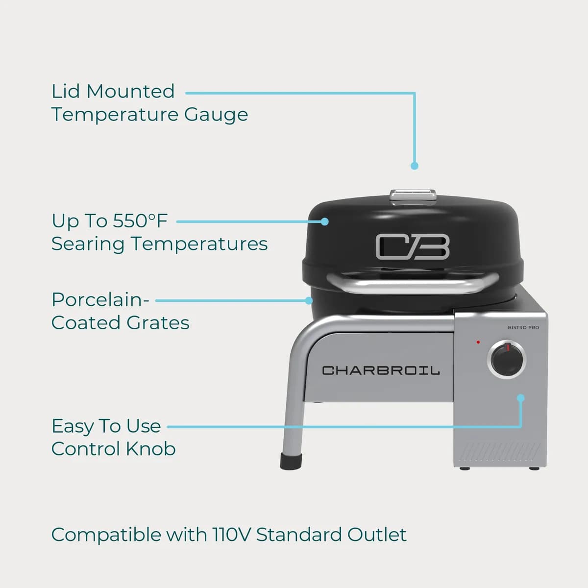 Bistro Pro Tabletop Grill Electric (Black)