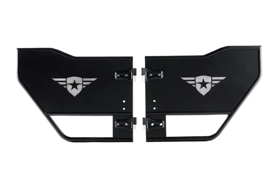 18c Wrangler/Gladiator Jl/Jt Mission Doors Black Rear Pair