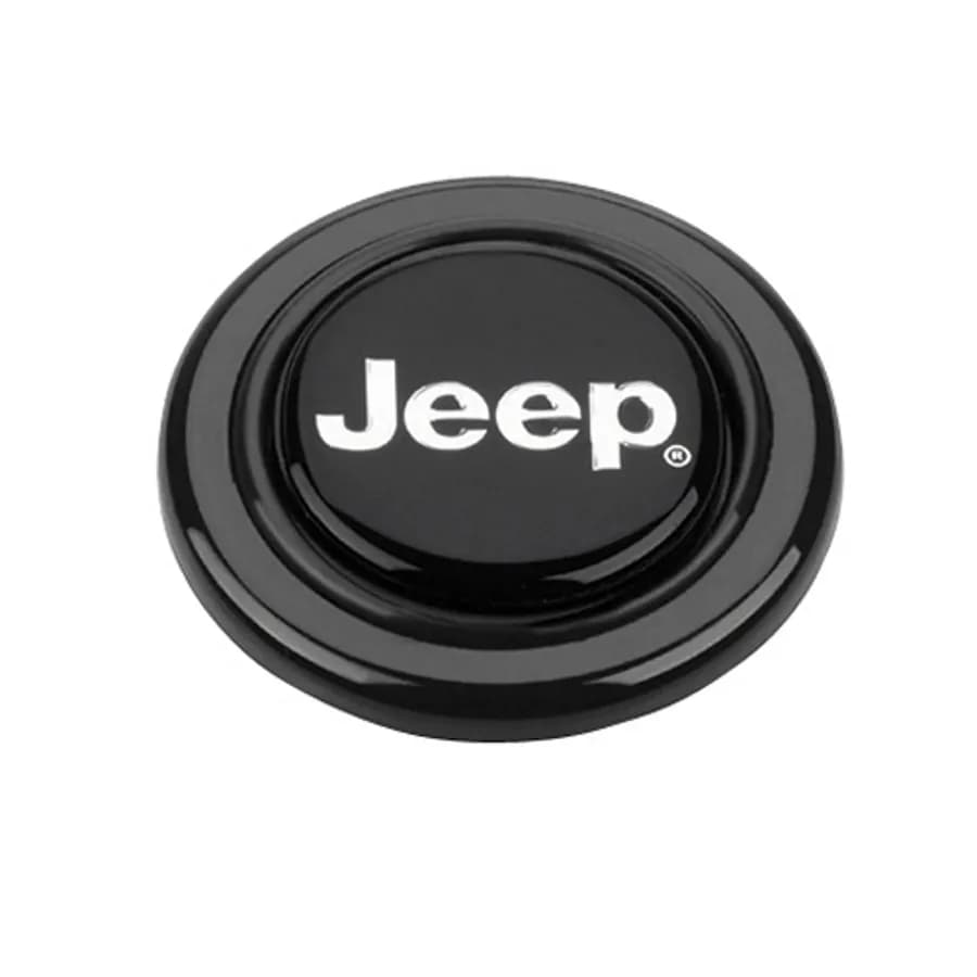 Mopar Licensed Horn Button; Black Plastic; Jeep; Signature Wheels;