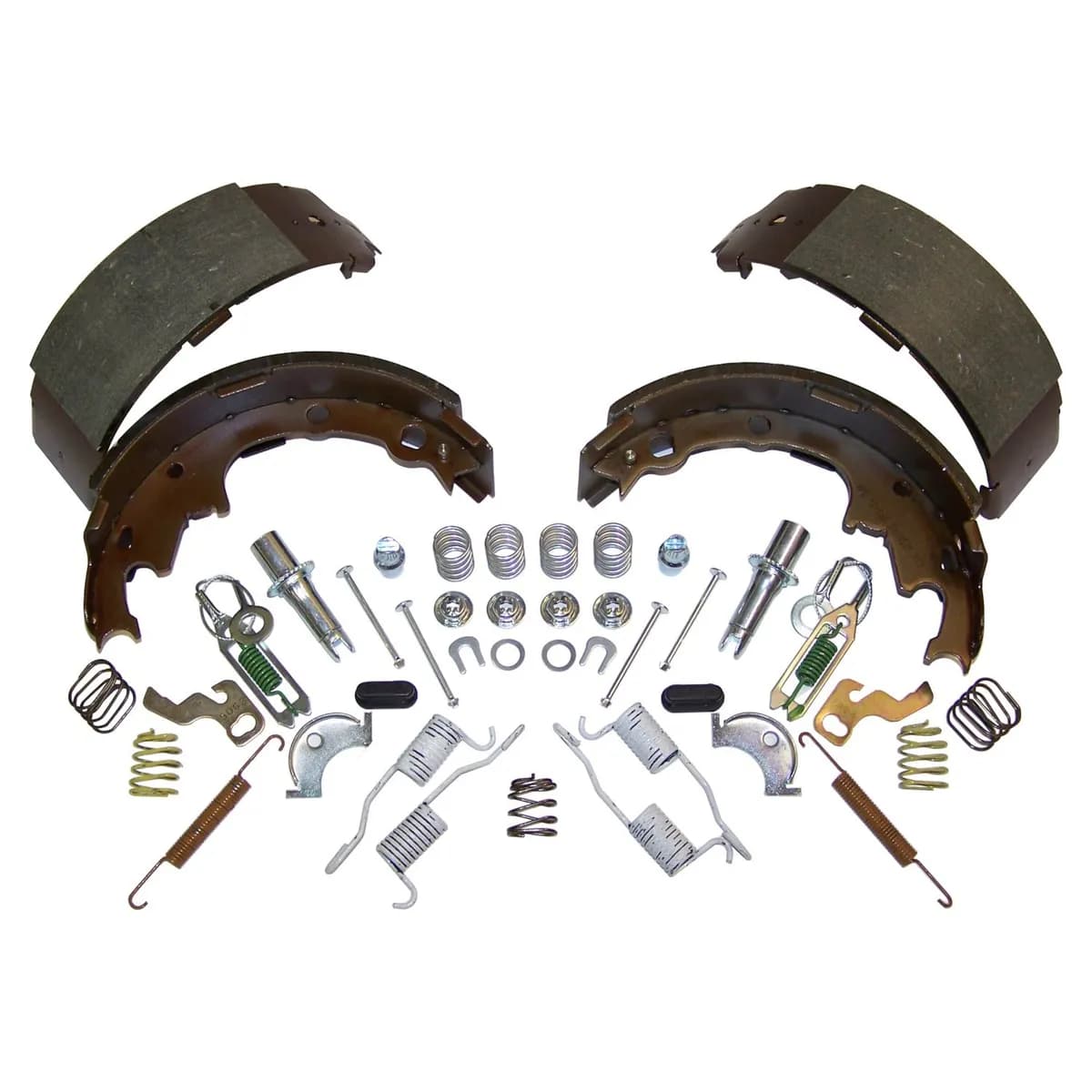 1990-2000 Cherokee XJ thru 3/9/2000; w/ 9in x 2-1/2in Brakes; Kit Includes: Shoes Lining Set and Hardware Kit 1990-1992 Comanche MJ w/ 9in x 2-1/2in Brakes; Kit Includes: Shoes Lining Set and Hardware Kit 1990-1995 Wrangler YJ w/ 9in x 2-1/2in Brake