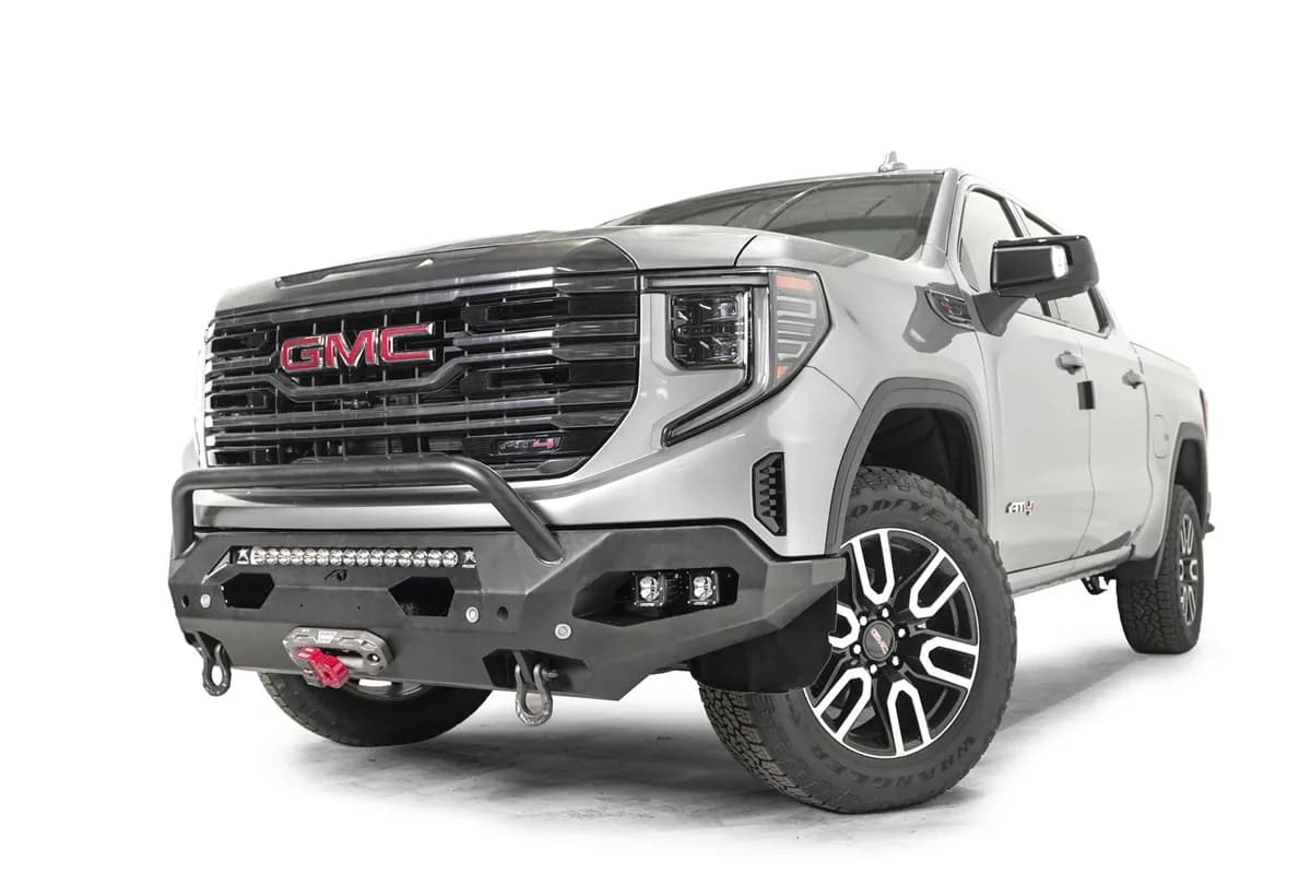 Matrix Front Bumper; 2 Stage Black Powder Coated; w/Pre-Runner Guard;