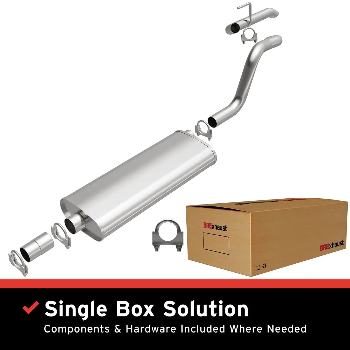 BRExhaust 1999-2004 Jeep Grand Cherokee 4.7L | 1999-2004 Jeep Grand Cherokee 4.0L Direct-Fit Exhaust System Kit 106-0018