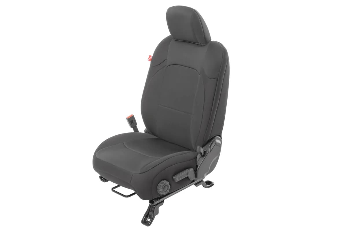Jeep Wrangler Neoprene Seat Covers for 18-20 Jeep Wrangler JL Unlimited 4-Door w/Leather Interior Black Diver Down