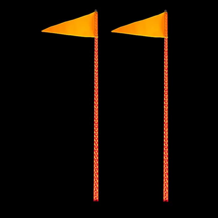 Quake LED - Qw827 - 6 Foot RGB Accent LED Whip Light Dual Quad-Lock/Interlock