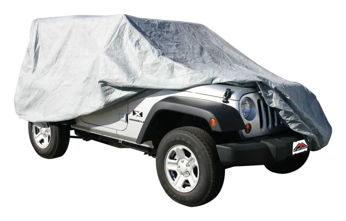 2007-2010 Wrangler JK 4-Door Model; Grey; 3 Layer; Includes Lock Cable & Storage Bag
