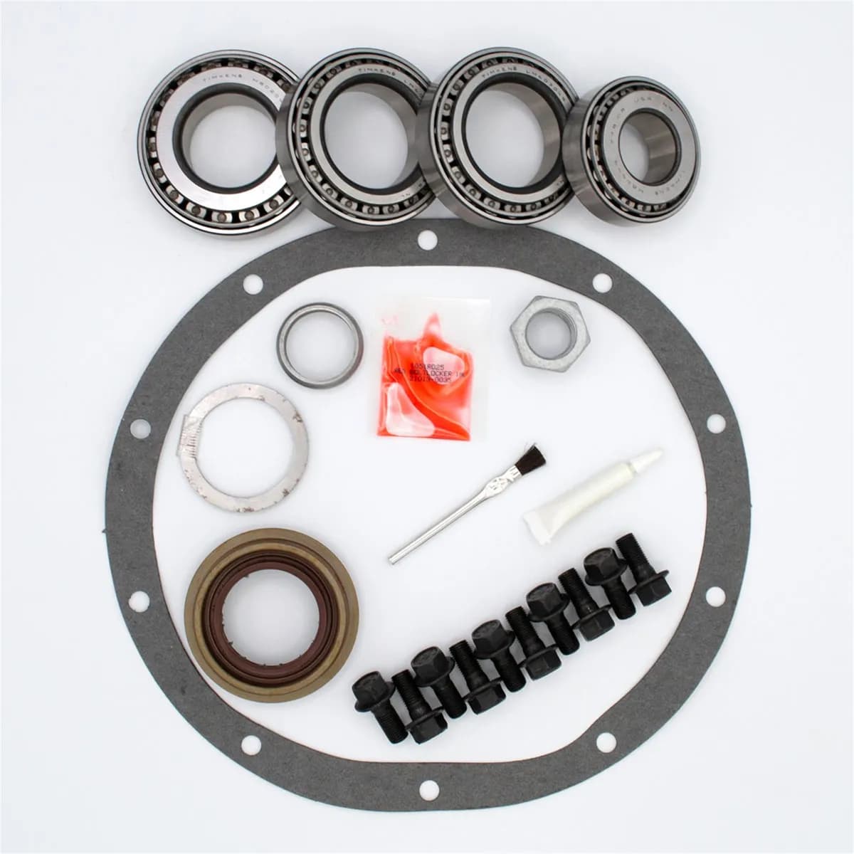 Eaton Master Differential Install Kit; Rear; Chrysler 8.25 in.; 10 Cover Bolts; 10 Ring Gear Bolts; 27/29 Axle Spline; 27 Pinion Spline; Standard Rotation;