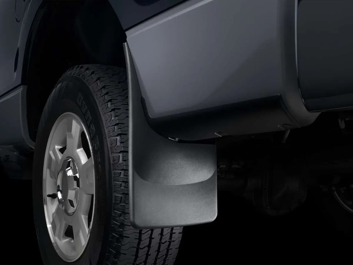 1999 - 2007 Ford F-Series Super Duty Black No Drill MudFlaps without Flares