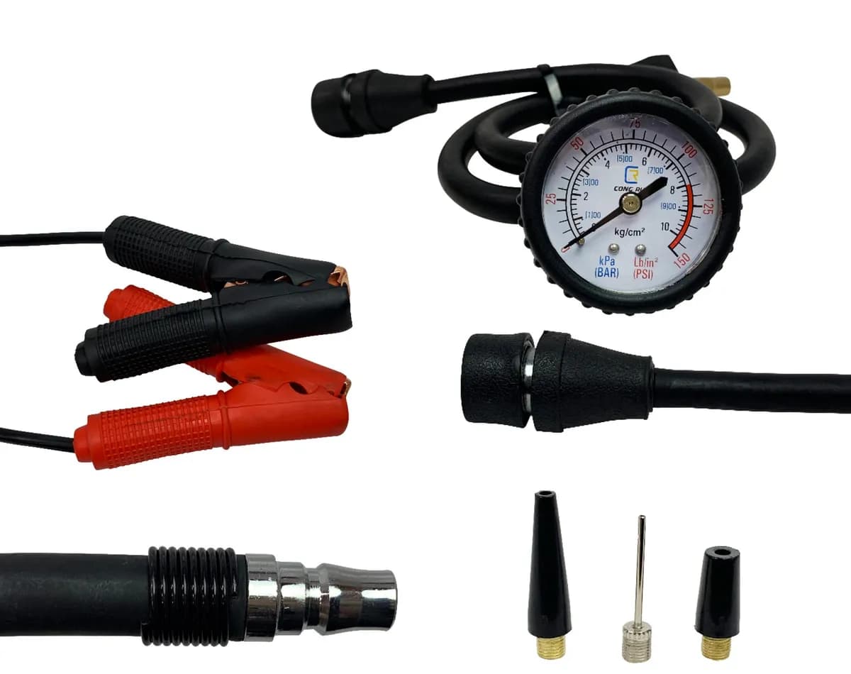 EGOI Portable Air Compressor System 5.6 CFM With Storage Bag, Hose & Attachments - Single Motor