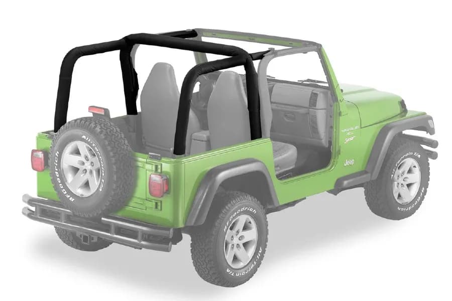 Jeep Sport Bar Covers For Jeep 2003-2006 Wrangler TJ Black Diamond Bestop