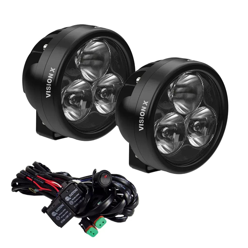 Cannon Race 3 Driving Lights w/ Harness Pair